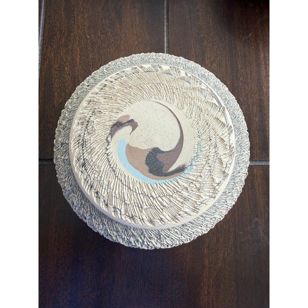 Paula Jean Peterson Studio Vintage Pottery Bowl w/Covered Lid Signed Dated 1995